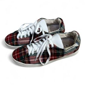 JOSHUA'S Italy NY Plaid Tennis Sneaker 39 9 8.5 $350 Retail Holiday Shoe